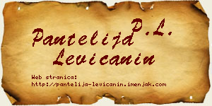 Pantelija Levičanin vizit kartica